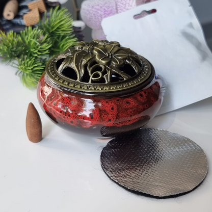 Bruleur d'Encens - CeramicIncenseBurner™ - Rouge