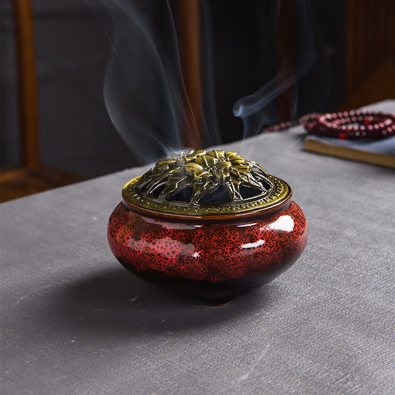 Bruleur d'Encens - CeramicIncenseBurner™ - Rouge