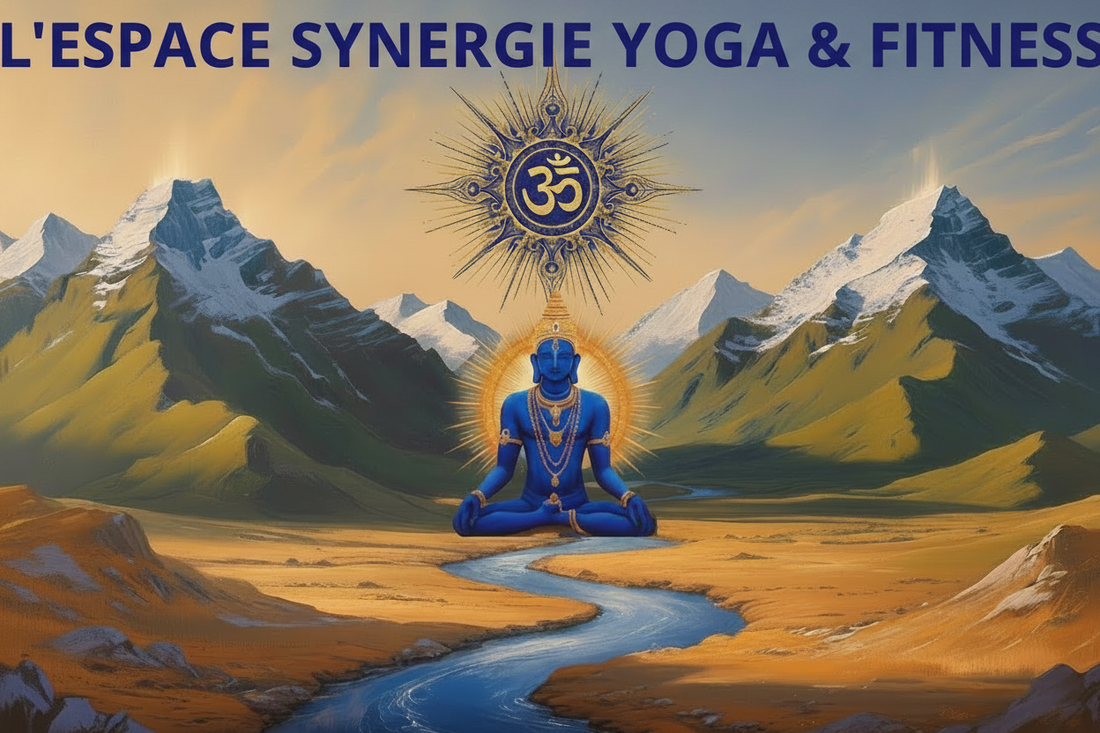 Logo L'Espace Synergie Yoga & Fitness - Typographie indigo