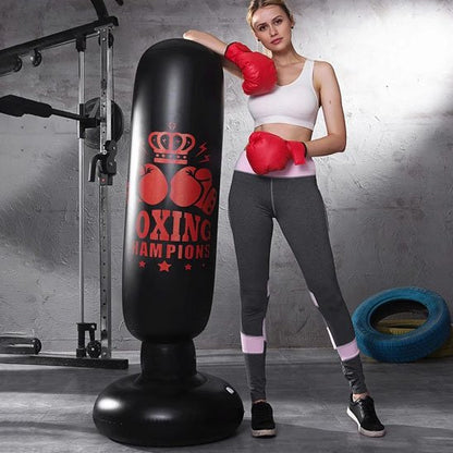 Sac de Frappe sur Pied Ajustable - Boxe & Fitness | Synergie