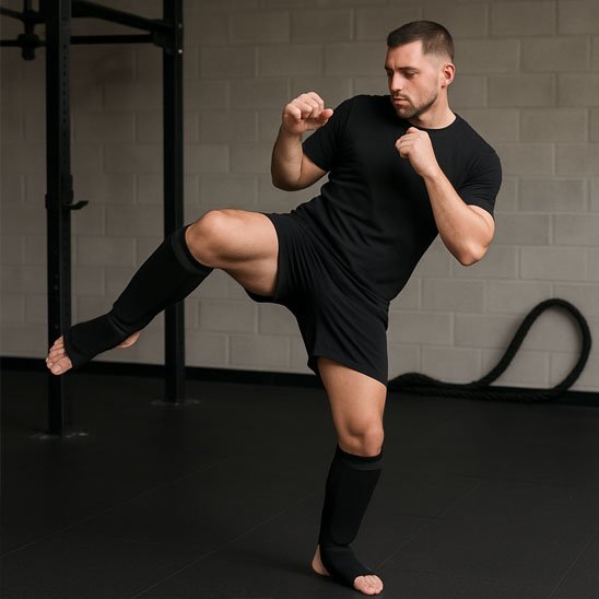 Protège Tibia Boxe - Protection Haute Performance | Synergie