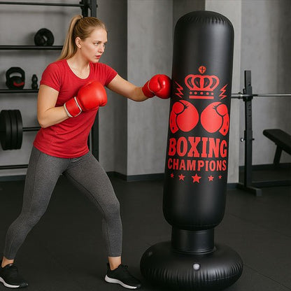 Sac de Frappe sur Pied Ajustable - Boxe & Fitness | Synergie
