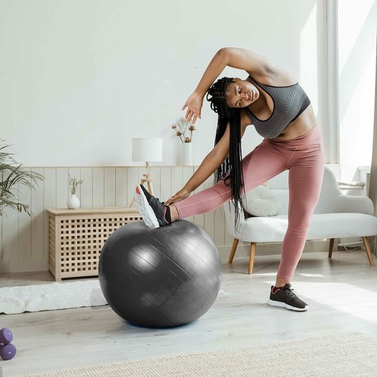 Ballon Pilates Anti-Éclatement - Yoga & Fitness | Synergie