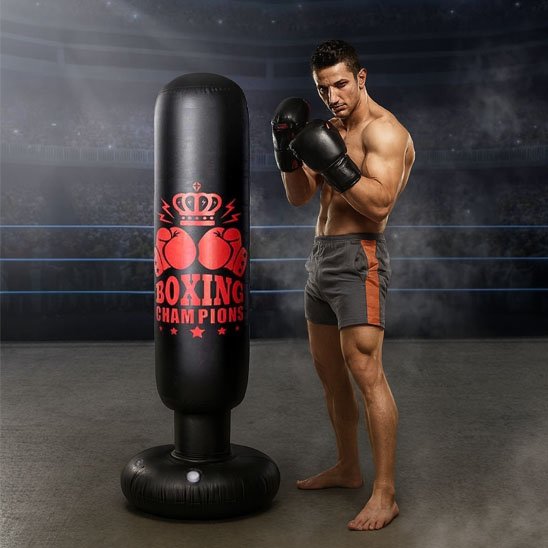 Sac de Frappe sur Pied Ajustable - Boxe & Fitness | Synergie